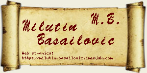 Milutin Basailović vizit kartica
